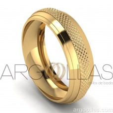 Argolla Confort oro 10K 6mm Diamantado (oro amarillo, blanco o rosado) MOD: 2013 